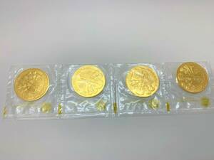 [ free shipping ]K24 we n gold coin is - moni -1 ounce 31.1g gross weight 124.4g 100 euro 2000 Shilling 4 pieces set gold coin shop front receipt possibility 