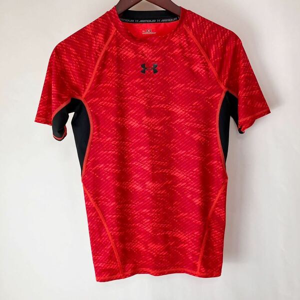 大きいサイズ UNDER ARMOUR アンダーアーマー 半袖 Tシャツ メンズ L 赤 レッド アンダー インナー シャツ スポーツ トレーニング ウェア