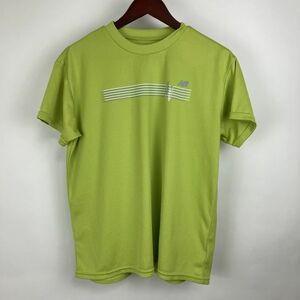 new balance ニューバランス 半袖 Tシャツ メンズ M 緑 グリーン シンプル 美品 スポーツ トレーニング ウェア DRI ドライ 速乾