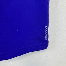 adidas アディダス メンズ 半袖 トップス Tシャツ ブルー 青色 Mサイズ 吸水速乾 機能素材 ゴルフ スポーツウェア climacool クリマクール_画像4
