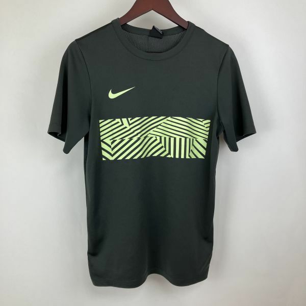 NIKE ナイキ 半袖 Tシャツ メンズ M カーキー DRI-FIT スポーツ サッカー トレーニング ゴルフ ウェア カジュアル シンプル