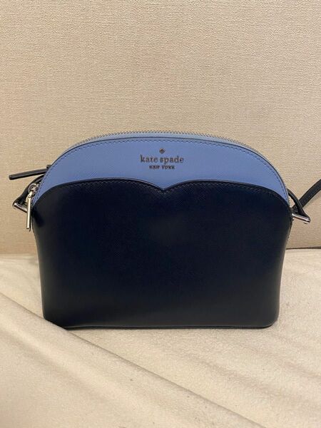 Kate spade ショルダーバッグ ダークネイビー×ライトブルー 型番WKRU7084