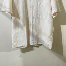 vintage euro cotton stripe design shirt ヨーロッパ古着 ビンテージ 半袖シャツ ストライプシャツ コットンシャツ 80s 90s_画像6
