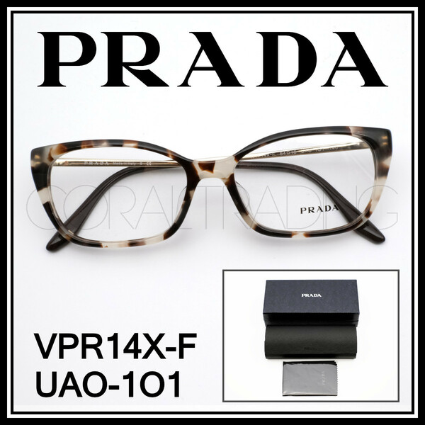 23342★新品本物！PRADA VPR14X-F べっ甲柄/ゴールド プラダ セルメタルコンビネーションフレーム アジアンフィット モデル 男女兼用 眼鏡