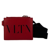 【中古】 VALENTINO ウァレンティノ VLTNロゴ カードケース ストラップ付 赤 メンズ財布 22025195 AS_画像3