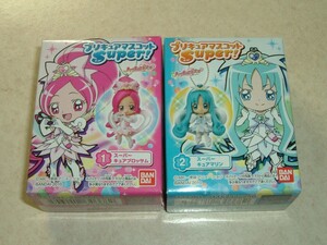 バンダイ 食玩　ハートキャッチプリキュア　プリキュアマスコットsuper スーパーキュアブロッサム スーパーキュアマリン 未開封 フィギュア