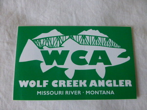 WCA Wolf Creek Angler Sticker Missouri River / Montana USA WCA Рыбалка на мух