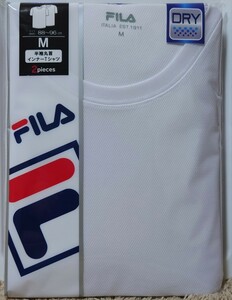 FILA 半袖丸首 インナーTシャツ DRY Mサイズ 2枚組 【新品・未開封・送料込み】