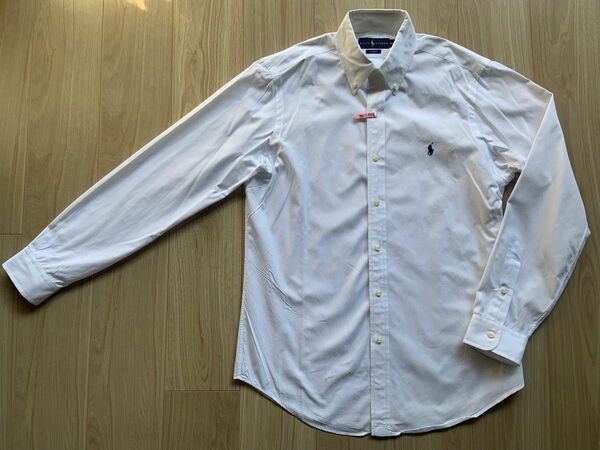 ラルフローレン◇RALPH LAUREN 長袖シャツ ボタンダウンシャツ ワイシャツ コットン100 白 スリムフィット M
