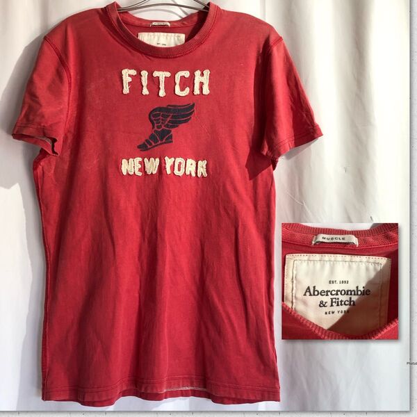 Abercrombie&Fitch Tシャツ レッド Mサイズ