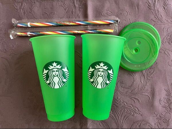 スターバックス STARBUCKSグリーンコールドカップ　709ml 2個