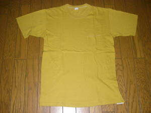 MADE IN JAPAN ENTRY SG エントリーエスジー エントリーSG 黄色 イエロー マスタード Tシャツ L 38 40 日本製 無地 シングルステッチ