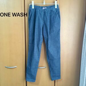 西宮発『ONE WASH 』日本製ターコイズブルーパンツ