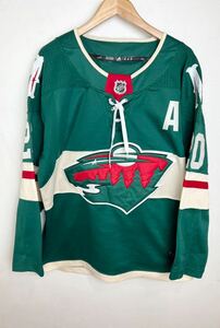 ☆ adidas 製　　NHL ミネソタ ワイルド #20 Ryan Suterホッケージャージ 緑 表46 XL