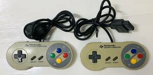 スーパーファミコン コントローラ 2個セット（ ゲーム 任天堂 Nintendo ）※黄ばみあり