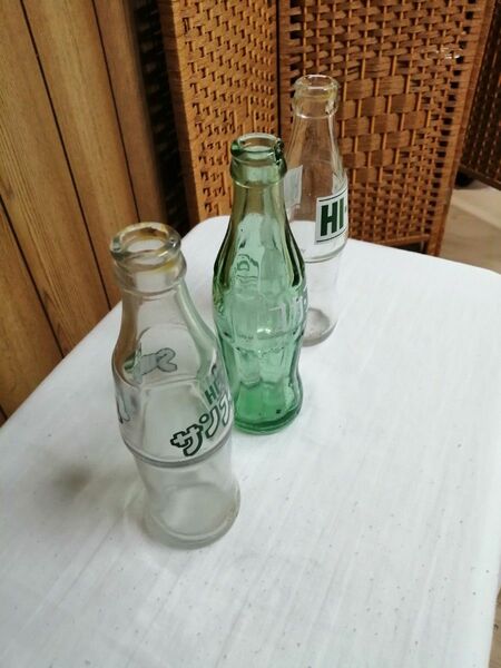 昭和レトロ　コカコーラ・HI-Cサンフィル　空き瓶　3本セット