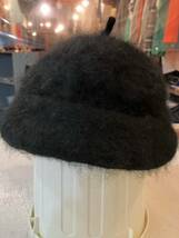 70's 80's 90's Euro old vintage real fur hat black ユーロ オールド ビンテージ リアル ファーハット ブラック 帽子 毛皮 黒 海外古着_画像2