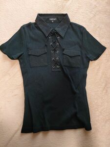 INDIVI　38 カットソー　半袖　Tシャツ　編上げ　オフィス　日本製