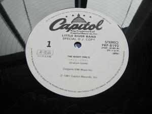 【12】リトルリバーバンド(PRP8192ナイトアウルLITTLE RIVER BAND1981年東芝EMI業界配布専用盤SPECIAL DJ COPYボブシーガーPROMO)