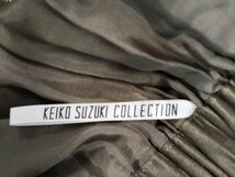 ap7420 ○送料無料 新品 KEIKO SUZUKI COLLECTION ケイコスズキコレクション 異素材 ロング スカート サイズ40号 Lサイズ相当 カーキ_画像7