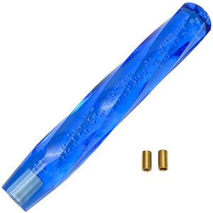 クリスタルシフトノブ ツイスト バブル シフトノブ レバー 300mm 30cm ブルー アクリル