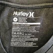 AS0119 美品 Hurley ハーレー レディース トップス Tシャツ 長袖 丸首 M ブラック 黒 英字プリント 綿100% カジュアル オールシーズン 錨_画像8