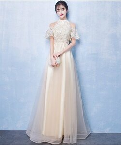 新品　カラードレス　ロングドレス　ファスナータイプ　二次会　お色直し　パーティ　ステージ　演奏会　卒業式　 Evening dress cjx 372