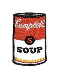 ミニワッペン／キャンベルスープ [MW160] Campbell Soup 刺繍 ハンドメイド アメリカン雑貨 飾り 素材 オシャレ ワンポイント