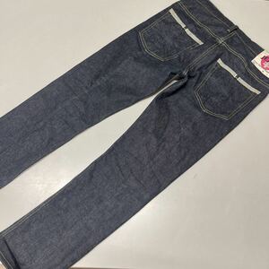 ¥JEANS エンジーンズ デニムパンツ ジーンズ ミチココシノ メンズ W32インチ 濃紺 ブルー 日本製 MADE IN JAPAN 美品 セルビッジ 赤耳