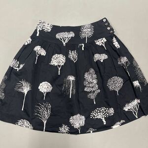 marimekko マリメッコ スカート 36サイズ 綿100％ コットン 黒 ブラック 日本製 MADE IN JAPA Grand Mide グランミディ