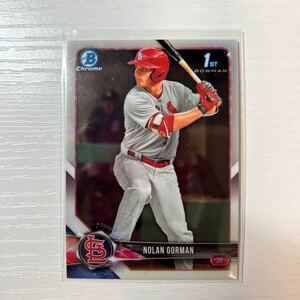 2018 Bowman Draft Nolan Gorman chrome