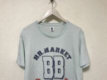 本物ハリウッドランチマーケットHRMコットンプリント半袖Tシャツメンズアメカジサーフミリタリービジネススーツストリート日本製青ブルーM2_画像2