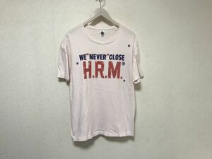 本物ハリウッドランチマーケットHRMコットンプリント半袖TシャツメンズアメカジサーフミリタリービジネススーツストリートL白ホワイト3
