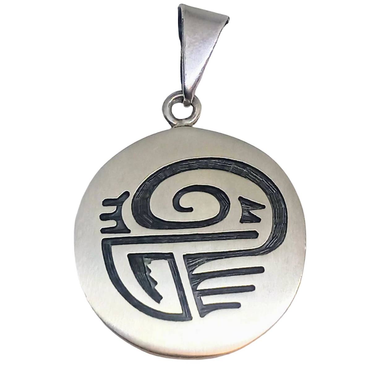 Joyería india de EE. UU. Plata de ley 925 colgante de águila cabeza PH Hopi HOPI hecho a mano aprox. 14, 2 g de doble superposición., accesorios, reloj, accesorios para hombre, colgante superior, encanto