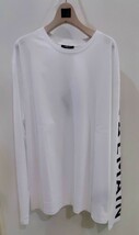 【SALE】BALMAIN ロングスリーブTシャツ 2023SS スリーブロゴ WHITE XL ￥78,100 AH1EK035_画像5