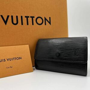 Authenticated Used Louis Vuitton LOUIS VUITTON Epi Multicle 6 Key Case For  Cases Noir Black M63812