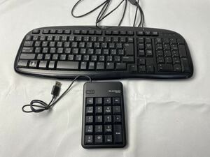 【美品】【動作確認済】Logicool ロジクール キーボード ELECOM エレコム テンキー 日本語配列