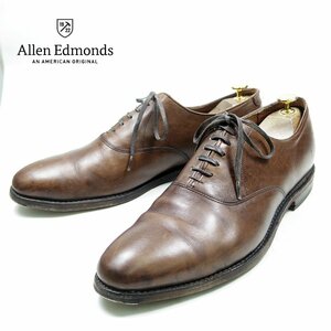 10-1/2表記　28.5cm相当　Allen Edmonds アレンエドモズ　CARLYLE　カーライル　内羽根　プレーントゥドレスシューズ　ブラウン　/U8401