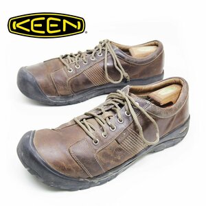 希少　34cm相当　 Keen　キーン　ハイキング　トレッキングシューズ　 アウトドア　キャンプ　川　海　ブラウン　ビッグサイズ　/U2450