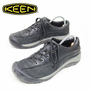 25cm相当　Keen TOYAH　キーン トーヤ　レザーシューズ　アウトドア　革靴　ブーツ　スニーカー　ブラック　タウンユース　黒　/U2452