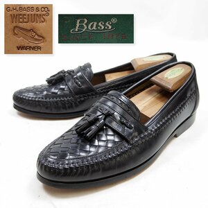 11D表記　29cm相当　G.H BASS&Co. Weejuns ジーエイチバス　ウィージャンズ タッセルローファー 革靴　レザーブラック/U8560