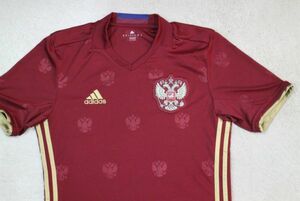 [ old clothes rare sdidas SCOOER Russia representative uniform T-shirt small legume color US S] Adidas soccer FIFA WORLDCUP7187