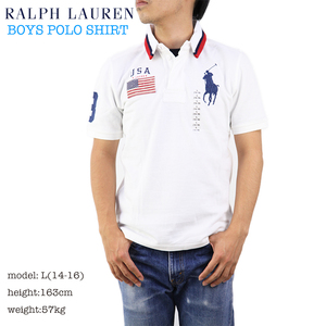  новый товар 12457 outlet XL(18-20) рубашка-поло polo ralph lauren Polo Ralph Lauren флаг USA