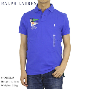  новый товар outlet b824 M размер яхта Club рубашка-поло флаг po колено вышивка polo ralph lauren Polo Ralph Lauren 
