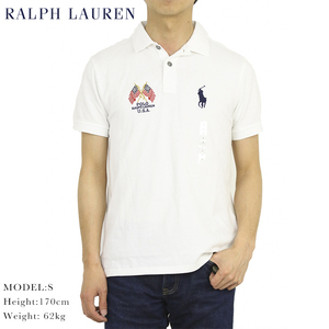 新品 アウトレット b845 XLサイズ ビンテージ加工 鹿の子 ポロシャツ アメリカ国旗 polo ralph lauren ポロ ラルフ ローレン