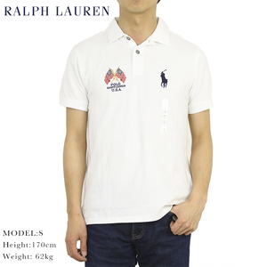 新品 アウトレット b846 XLサイズ ビンテージ加工 鹿の子 ポロシャツ アメリカ国旗 polo ralph lauren ポロ ラルフ ローレン