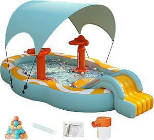  large for children pool home use vinyl pool slipping pcs attaching sunshade attaching air pump attaching folding type Family pool summer measures safety enduring friction enduring height 