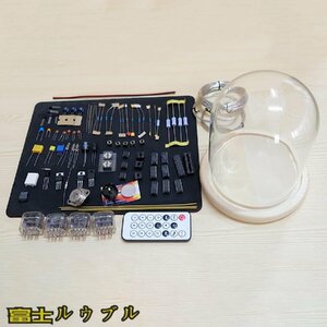 ニキシー管風置き時計 擬発光管時計 DIYグローチューブクロック、IN-12ニキシー管、手作り DIYニキシー管時計キットシミュレーション