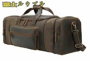 極上品★ レザー ボストンバッグ 本革 牛革 ショルダーバッグ 斜め掛け メンズ 男性用 かばん