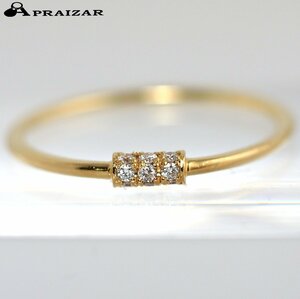 AHKAH Ahkah K18 yellow gold diamond 0.05ct white Night fa Yinling g9 number case attaching [44703]